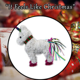 Christmas Decoration Tinsel Unicorn X 1 25Cm X 22Cm White Unicorn 25Cm - thumbnail 7