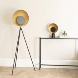 Valuelights Saffy Matt Black Metal Integrated Led Metallic Shade Table Lamp - thumbnail 3