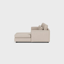 Furnishings For Less UK Sorino Chenille Luxe Beige Right Hand Fabric L Shaped 3 Seater Corner Sofa With Chaise - thumbnail 2