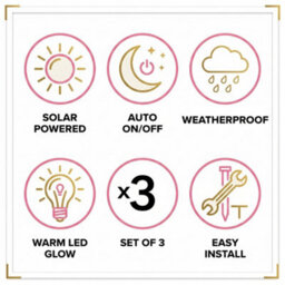 Set Of 3 Flamingo Led Solar Garden Lights, Outdoor Solar Powered Stake Lights For Garden, Lawn, Patio And Pathway - thumbnail 6