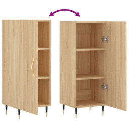 Berkfield Modern Sideboard Sonoma Oak 34.5X34X90 Cm Engineered Wood - thumbnail 9