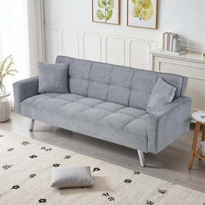 2 Seater Pull Out Sofa Bed Position Adjustable Folding Guest Bed Living Room - image 1