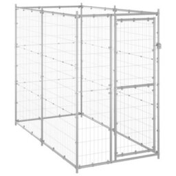 Walplus Outdoor Dog Kennel Galvanised Steel 110X220X180 Cm