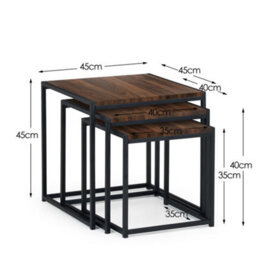 Oakham Camden Nest Of 3 Tables In Walnut - thumbnail 4