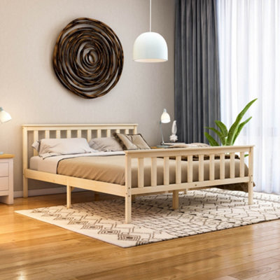 Lassic Vida Designs Milan Pine 5Ft King Size Wooden Bed Frame - High Foot End
