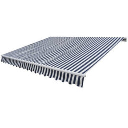 Berkfield Folding Awning Manual Operated 300 Cm Blue/white - thumbnail 1