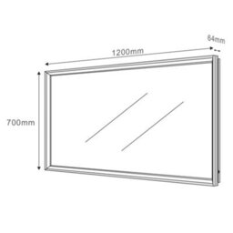 Plum&clay Solstice Chrome Led Illuminated Backlit Bathroom Mirror (H)700mm (W)1200mm - thumbnail 3