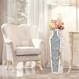Artloge Crushed Diamond Mirrored Vase Floor Vase Bling Crystal Glass Vase Decorative - thumbnail 7