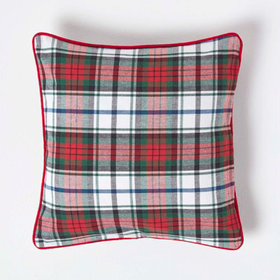 Homescapes Cotton Macduff Tartan Cushion Cover, 45 X 45 Cm - image 1