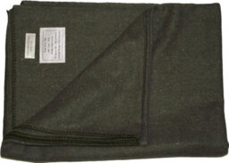 New Military Style Heavy Wool Blanket (Olive Green)(Size: 60 Inchx 80 Inch (152 Cm X 203 Cm))