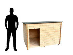 Edecks Barkingham Palace Dog House Kennel 6 X 4 Ft Pressure Treated Timber Garden Outdoor Shelter - Large - thumbnail 2