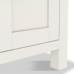 Farro Coconut White Small Sideboard With Washed Oak Top - Fully Assembled By Roseland Furniture - thumbnail 9