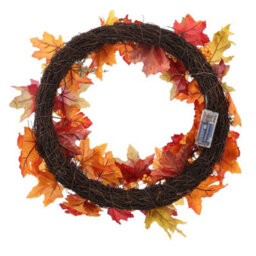 Living And Home 60Cm Fall Wreath For Front Door Halloween Thanksgiving Decoration - thumbnail 5