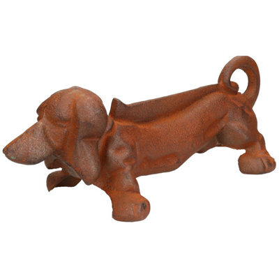 AB Tools Dachshund Boot Scraper Dog Door Stop Cast Iron Mud Muck Wedge Animal House - image 1