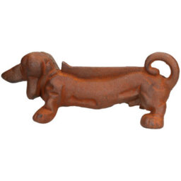 AB Tools Dachshund Boot Scraper Dog Door Stop Cast Iron Mud Muck Wedge Animal House - thumbnail 3