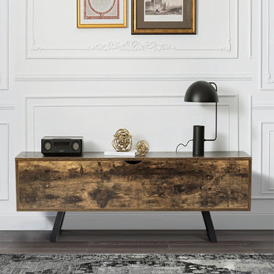 Thehotsale Wood Storage Ottoman Flip Top Storage Bench Chest With Metal Legs - image 1