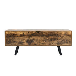Thehotsale Wood Storage Ottoman Flip Top Storage Bench Chest With Metal Legs - thumbnail 3