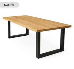 TRL Handmade Furniture Premium Solid Oak Dining Table - Black Osmo - thumbnail 3