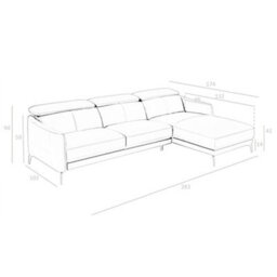 Angel Cerda Luxurious Right Chaise Longue Sofa In Black Leather - thumbnail 8