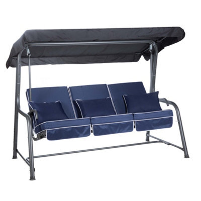 Alfresia Turin Reclining Swing Seat With Navy Blue Luxury Cushions - image 1