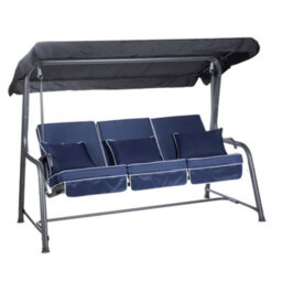 Alfresia Turin Reclining Swing Seat With Navy Blue Luxury Cushions - thumbnail 1