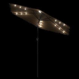 Walplus Garden Parasol With Leds And Steel Pole Brown 223X223X213 Cm - thumbnail 8