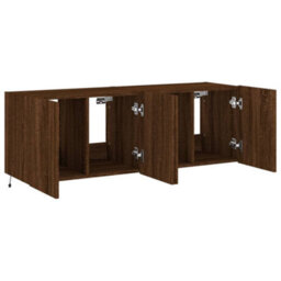 Walplus Tv Wall Cabinets With Led Lights 2 Pcs Brown Oak 60X35X41 Cm - thumbnail 7