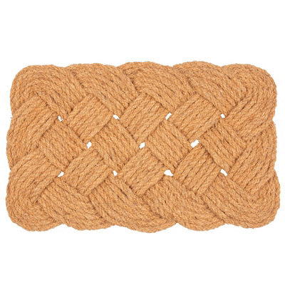Nicola Spring Coir Knotted Door Mat - 68 X 43Cm - Indoor Outdoor Floor Mat Entry Dirt Trapper Rug Boot Scraper Doormat - image 1