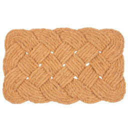 Nicola Spring Coir Knotted Door Mat - 68 X 43Cm - Indoor Outdoor Floor Mat Entry Dirt Trapper Rug Boot Scraper Doormat - thumbnail 1