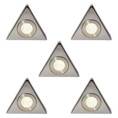 Litecraft 5 Pack Scott Satin Nickel Warm White Kitchen Led Under Cabinet Light - image 1