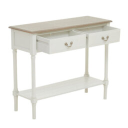 Orsina Console Table For Hallway, Pine Wood Hallway Table For Home Décor, Wood Table With 2 Drawers For Office - thumbnail 3