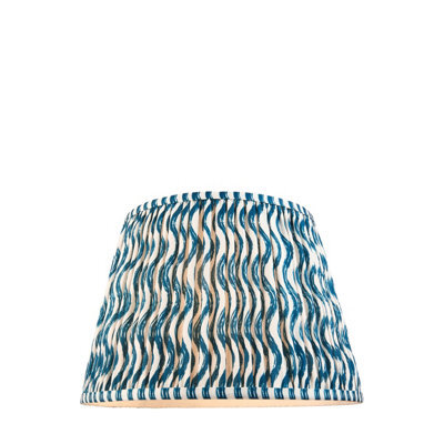 Loops Handcrafted Marlin Blue Tapered Lamp Shade - Elegant Pleated Design For Home Decor - image 1