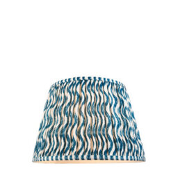 Loops Handcrafted Marlin Blue Tapered Lamp Shade - Elegant Pleated Design For Home Decor - thumbnail 1