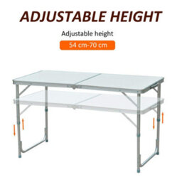 Outsunny 4Ft Aluminium Portable Folding Camping Picnic Table Outdoor Garden - thumbnail 4