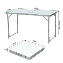 Outsunny 4Ft Aluminium Portable Folding Camping Picnic Table Outdoor Garden - thumbnail 3