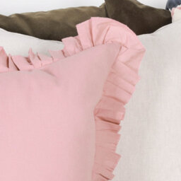 Clotilde French Style Frill Wild Rose Pink 55Cm Cushion Cover - thumbnail 2