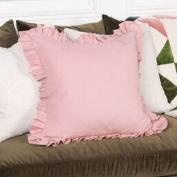 Clotilde French Style Frill Wild Rose Pink 55Cm Cushion Cover - thumbnail 1