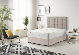 Somnior Beds Somnior Bliss Plush Silver 4Ft Memory Foam Divan Bed With 2 Drawers, Mattress & Headboard - Small Double - thumbnail 2