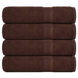 Berkfield Bath Towels 4 Pcs Brown 100X150 Cm 360 Gsm 100% Cotton