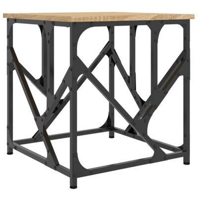 Berkfield Industrial Coffee Table Sonoma Oak 45X45X47.5 Cm Engineered Wood - image 1