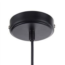 First Choice Lighting Set Of 2 Portland - Matt Black Clear Ribbed Glass Ceiling Pendants - thumbnail 4
