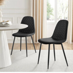 Kosy Koala Dining Table Set With 4 Black Gem Pattern Chairs Modern Kitchen Dining Room Furniture - thumbnail 5