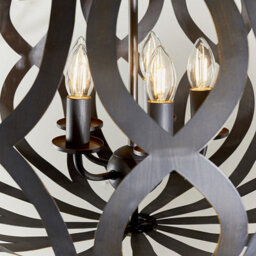 Luminosa Lighting Luminosa Sirolo 5 Light Ceiling Pendant Antique Bronze Paint, E14 - thumbnail 3