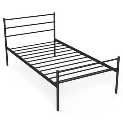 3Ft Single Metal Bed Frame Heavy-Duty Slatted Platform Bed Headboard - image 1
