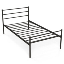 3Ft Single Metal Bed Frame Heavy-Duty Slatted Platform Bed Headboard - thumbnail 1