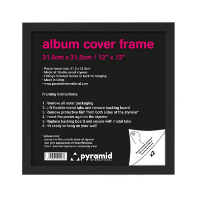 Pyramid International Mdf Square Photo Frame Black (31.5Cm X 31.5Cm) - image 1