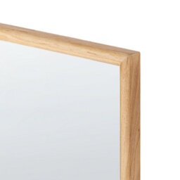 Beliani Wall Mirror Murat 69 Cm 150 Cm Paulownia Wood Natural - thumbnail 5
