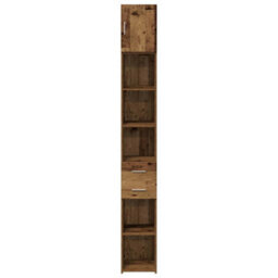 Walplus Slim Storage Cabinet With Drawer Old Wood 30 X 42.5 X 225 Cm - thumbnail 7