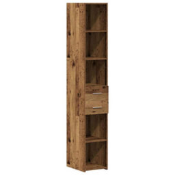 Walplus Slim Storage Cabinet With Drawer Old Wood 30 X 42.5 X 225 Cm - thumbnail 6