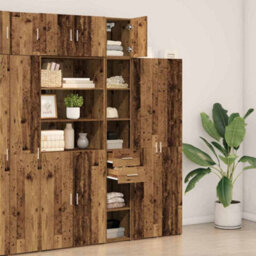 Walplus Slim Storage Cabinet With Drawer Old Wood 30 X 42.5 X 225 Cm - thumbnail 4